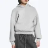 Oversize-Scuba-Kapuzenpullover – Hellgrau Oversize-Scuba-Kapuzenpullover – Hellgrau