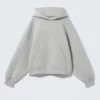 Oversize-Scuba-Kapuzenpullover – Hellgrau Oversize-Scuba-Kapuzenpullover – Hellgrau