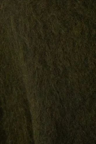 Oversize-Strickpullover aus Mohairmischung – Dunkelgrün
