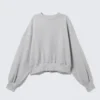 Oversize-Sweatshirt mit Rundhalsausschnitt – Grau meliert Oversize-Sweatshirt mit Rundhalsausschnitt – Grau meliert