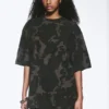 Oversized bedrucktes Kurzarm-T-Shirt – Khaki-Grün – Camouflage Oversized bedrucktes Kurzarm-T-Shirt – Khaki-Grün – Camouflage