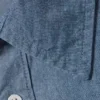 Oversized-Denim-Hemd mit langen Ärmeln – Blau Oversized-Denim-Hemd mit langen Ärmeln – Blau
