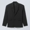 Oversized-Einreiher-Blazer – Schwarz Oversized-Einreiher-Blazer – Schwarz