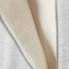 Oversized-Fleece-Kapuzenpullover mit Reißverschluss – Grau meliert Oversized-Fleece-Kapuzenpullover mit Reißverschluss – Grau meliert