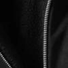 Oversized-Fleece-Kapuzenpullover mit Reißverschluss – Schwarz Oversized-Fleece-Kapuzenpullover mit Reißverschluss – Schwarz