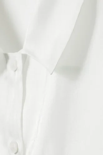 Oversized-Hemd aus Organza mit kurzen Ärmeln – Mint