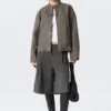 Oversized-Jacke aus gewaschenem Canvas – Grau Oversized-Jacke aus gewaschenem Canvas – Grau