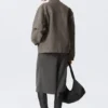 Oversized-Jacke aus gewaschenem Canvas – Grau Oversized-Jacke aus gewaschenem Canvas – Grau