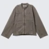 Oversized-Jacke aus gewaschenem Canvas – Grau Oversized-Jacke aus gewaschenem Canvas – Grau