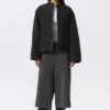 Oversized-Jacke aus gewaschenem Canvas – Schwarz Oversized-Jacke aus gewaschenem Canvas – Schwarz