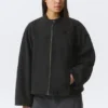 Oversized-Jacke aus gewaschenem Canvas – Schwarz Oversized-Jacke aus gewaschenem Canvas – Schwarz