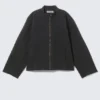 Oversized-Jacke aus gewaschenem Canvas – Schwarz Oversized-Jacke aus gewaschenem Canvas – Schwarz