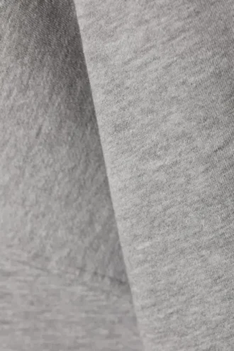 Oversized-Kapuzenpullover aus schwerem Baumwollfleece – Grau meliert