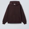 Oversized-Kapuzenpullover aus schwerem Stoff – Burgunderrot Oversized-Kapuzenpullover aus schwerem Stoff – Burgunderrot