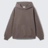 Oversized-Kapuzenpullover aus schwerem Stoff – Dark Mole Oversized-Kapuzenpullover aus schwerem Stoff – Dark Mole