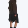 Oversized-Kapuzenpullover aus schwerem Stoff – Dunkelbraun Oversized-Kapuzenpullover aus schwerem Stoff – Dunkelbraun