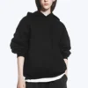 Oversized-Kapuzenpullover aus schwerem Stoff – Schwarz Oversized-Kapuzenpullover aus schwerem Stoff – Schwarz