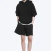 Oversized-Kapuzenpullover aus schwerem Stoff – Schwarz Oversized-Kapuzenpullover aus schwerem Stoff – Schwarz