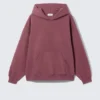 Oversized-Kapuzenpullover – gewaschenes Rot Oversized-Kapuzenpullover – gewaschenes Rot