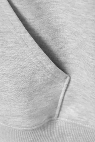 Oversized-Kapuzenpullover mit Reißverschluss aus schwerem Stoff – Grau meliert