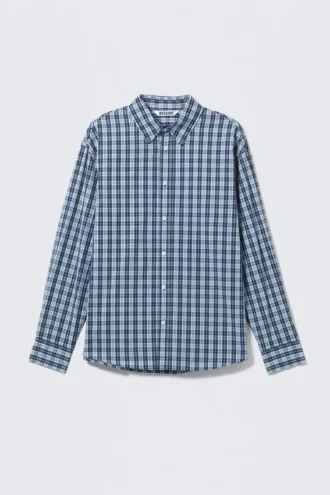 Oversized-Karo-Hemd – Blau kariert Oversized-Karo-Hemd – Blau kariert