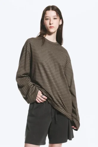 Oversized-Langarmshirt – Dark Mole