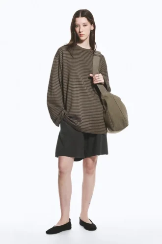 Oversized-Langarmshirt – Dark Mole