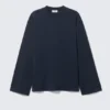 Oversized-Langarmshirt – Dunkelblau Oversized-Langarmshirt – Dunkelblau