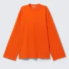 Oversized-Langarmshirt – Leuchtendes Orange Oversized-Langarmshirt – Leuchtendes Orange