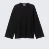 Oversized-Langarmshirt – Schwarz Oversized-Langarmshirt – Schwarz