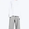 Oversized-Langarmshirt – Weiß Oversized-Langarmshirt – Weiß