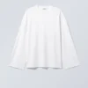Oversized-Langarmshirt – Weiß Oversized-Langarmshirt – Weiß