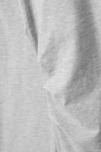 Oversized-Mini-Kleid mit langen Ärmeln – Grau meliert