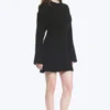 Oversized-Mini-Kleid mit langen Ärmeln – Schwarz Oversized-Mini-Kleid mit langen Ärmeln – Schwarz