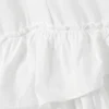 Oversized-Minikleid im Hemdstil mit Rüschen – Weiß Oversized-Minikleid im Hemdstil mit Rüschen – Weiß