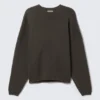 Oversized-Pullover aus Baumwolle mit Print – Dark Mole – Rückseitiger Aufdruck Oversized-Pullover aus Baumwolle mit Print – Dark Mole – Rückseitiger Aufdruck