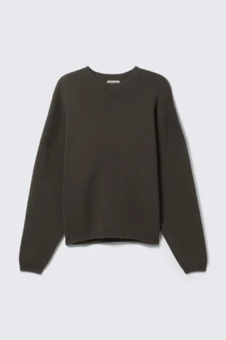 Oversized-Pullover aus Baumwolle mit Print – Dark Mole – Rückseitiger Aufdruck