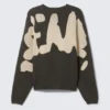 Oversized-Pullover aus Baumwolle mit Print – Dark Mole – Rückseitiger Aufdruck Oversized-Pullover aus Baumwolle mit Print – Dark Mole – Rückseitiger Aufdruck