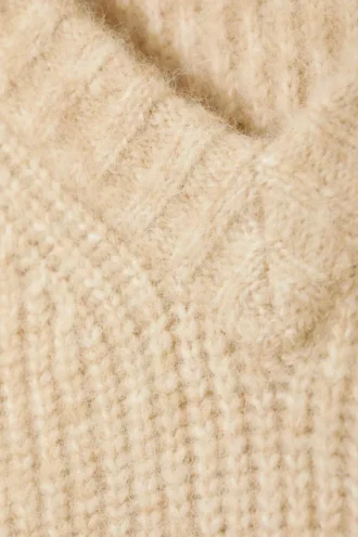 Oversized-Pullover aus Wollmischung – Dusty Beige