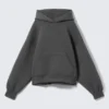Oversized-Scuba-Kapuzenpullover – Dunkelgrau meliert Oversized-Scuba-Kapuzenpullover – Dunkelgrau meliert