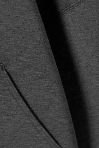 Oversized-Scuba-Kapuzenpullover – Dunkelgrau meliert
