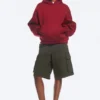 Oversized-Scuba-Kapuzenpullover – Dunkelrot Oversized-Scuba-Kapuzenpullover – Dunkelrot