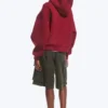 Oversized-Scuba-Kapuzenpullover – Dunkelrot Oversized-Scuba-Kapuzenpullover – Dunkelrot