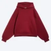 Oversized-Scuba-Kapuzenpullover – Dunkelrot Oversized-Scuba-Kapuzenpullover – Dunkelrot