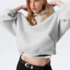 Oversized-Scuba-Kapuzenpullover – Grau meliert Oversized-Scuba-Kapuzenpullover – Grau meliert