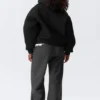 Oversized-Scuba-Kapuzenpullover – Schwarz Oversized-Scuba-Kapuzenpullover – Schwarz