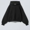 Oversized-Scuba-Kapuzenpullover – Schwarz Oversized-Scuba-Kapuzenpullover – Schwarz