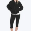 Oversized Scuba Zip-Kapuzenpullover – Schwarz Oversized Scuba Zip-Kapuzenpullover – Schwarz