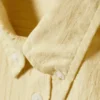 Oversized-Seersucker-Hemd mit Knopfleiste – Hellgelb Oversized-Seersucker-Hemd mit Knopfleiste – Hellgelb