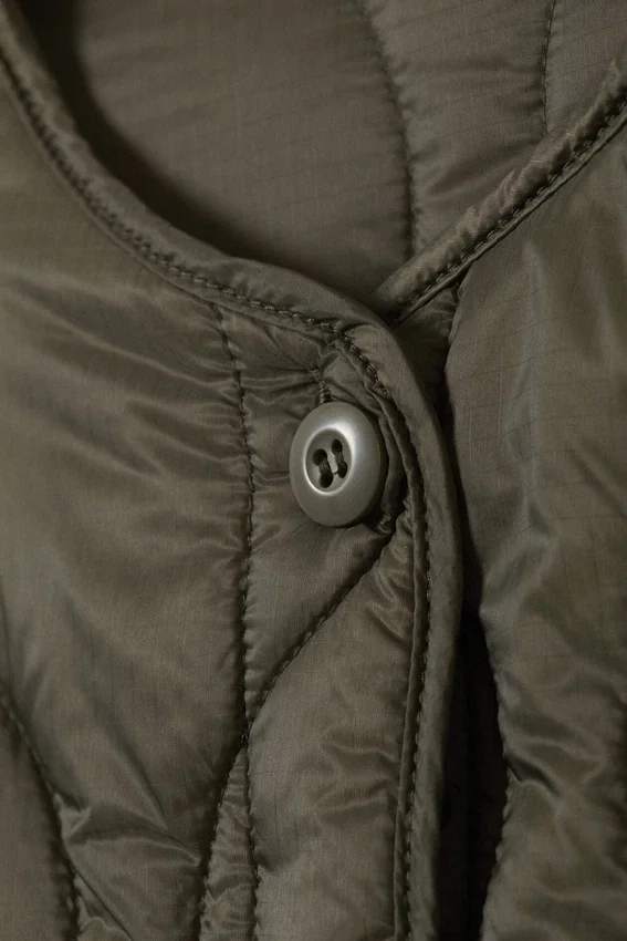 Oversized-Steppjacke – Dunkelkhaki Oversized-Steppjacke – Dunkelkhaki